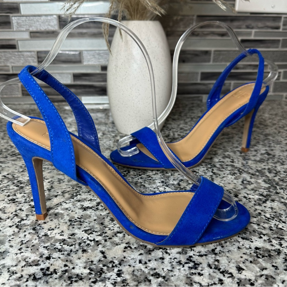 JustFab Blue Strappy Heels